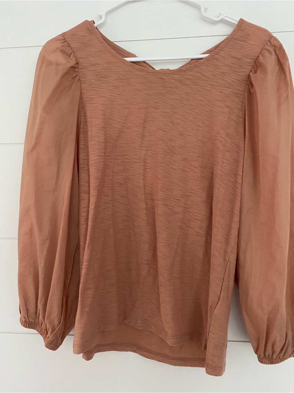 Nation LTD Terracotta Puff Sleeve Blouse
